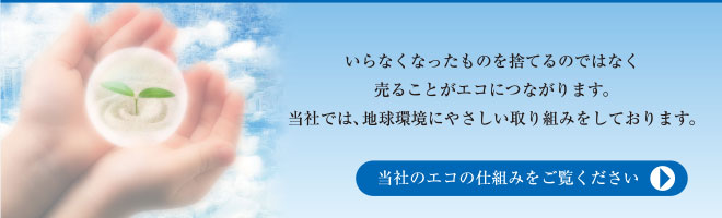 買取のたくみやのエコの仕組み