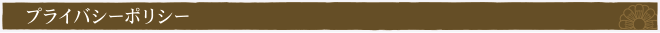 プライバシポリシー
